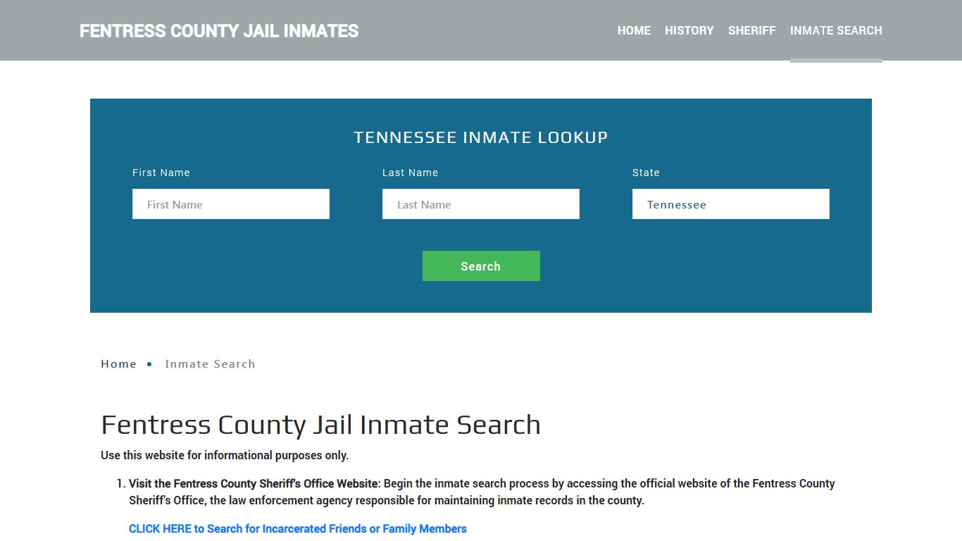 Fentress County, TN Detainee Lookup